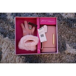 Betsey Johnson Pink Gloves & Wallet Gift Set